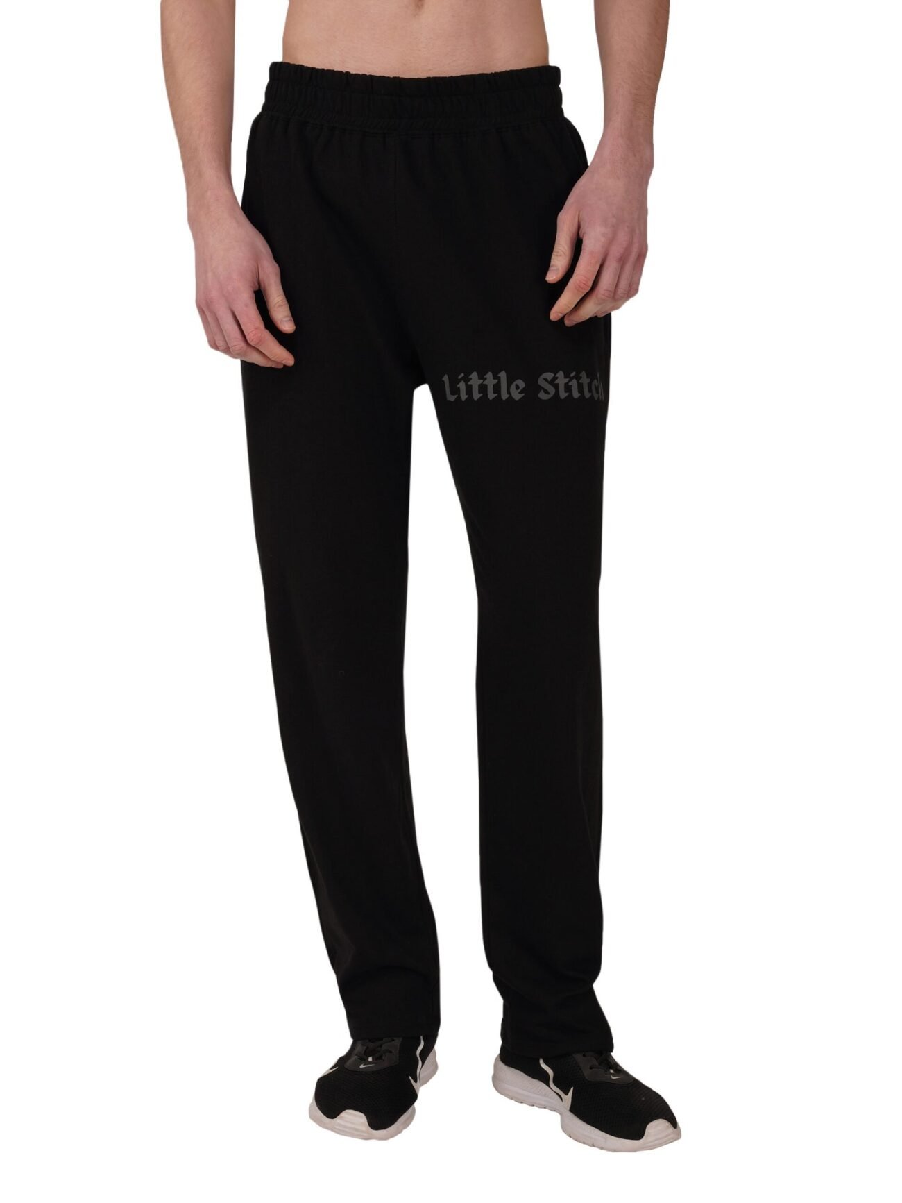 LUXE FLEECE BLACK JOGGERS - Image 3