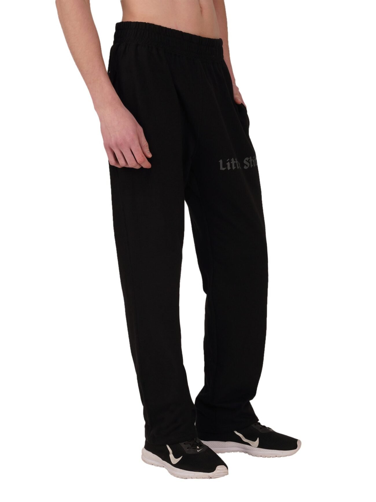LUXE FLEECE BLACK JOGGERS - Image 6