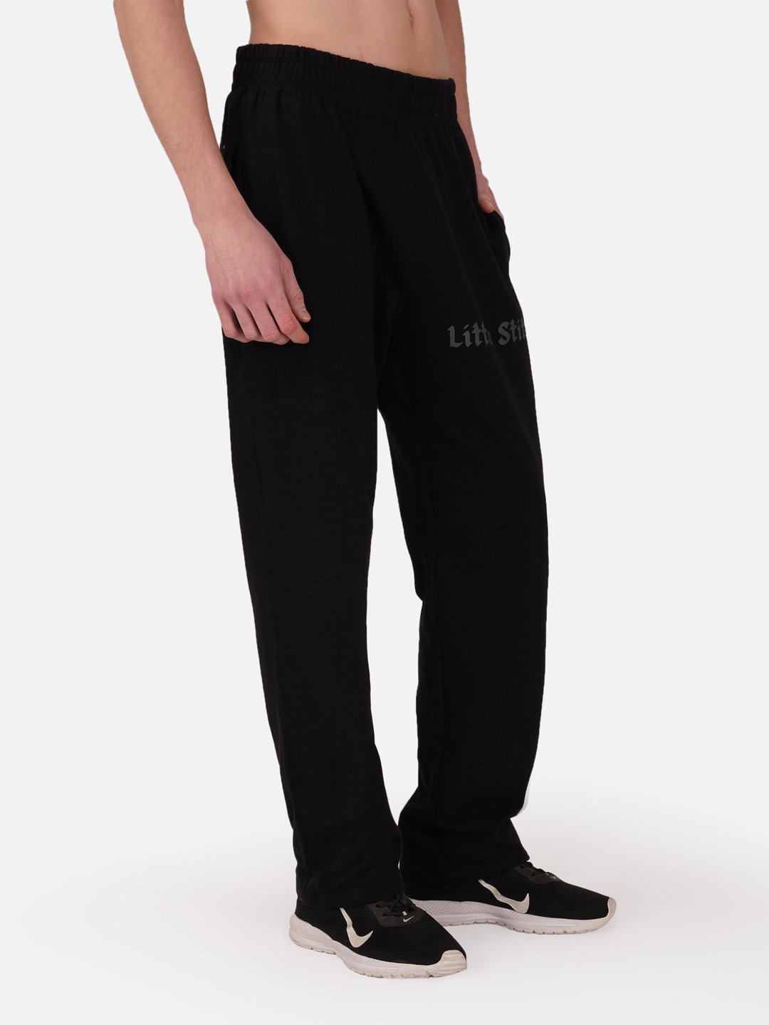 LUXE FLEECE BLACK JOGGERS - Image 8