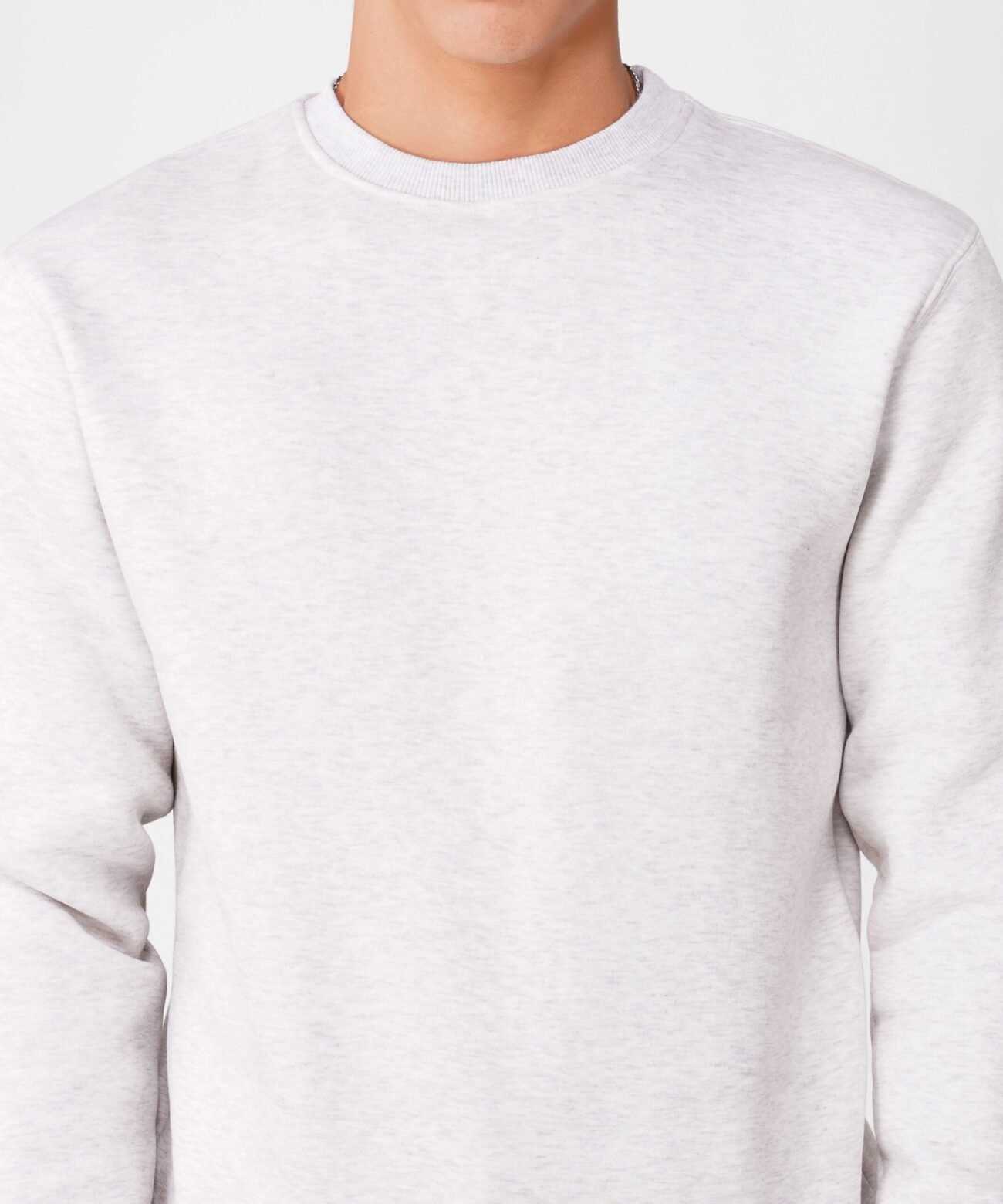 WHITE AND GREY SWEATSHIRT :   PLAIN AESTHETIC - Image 2