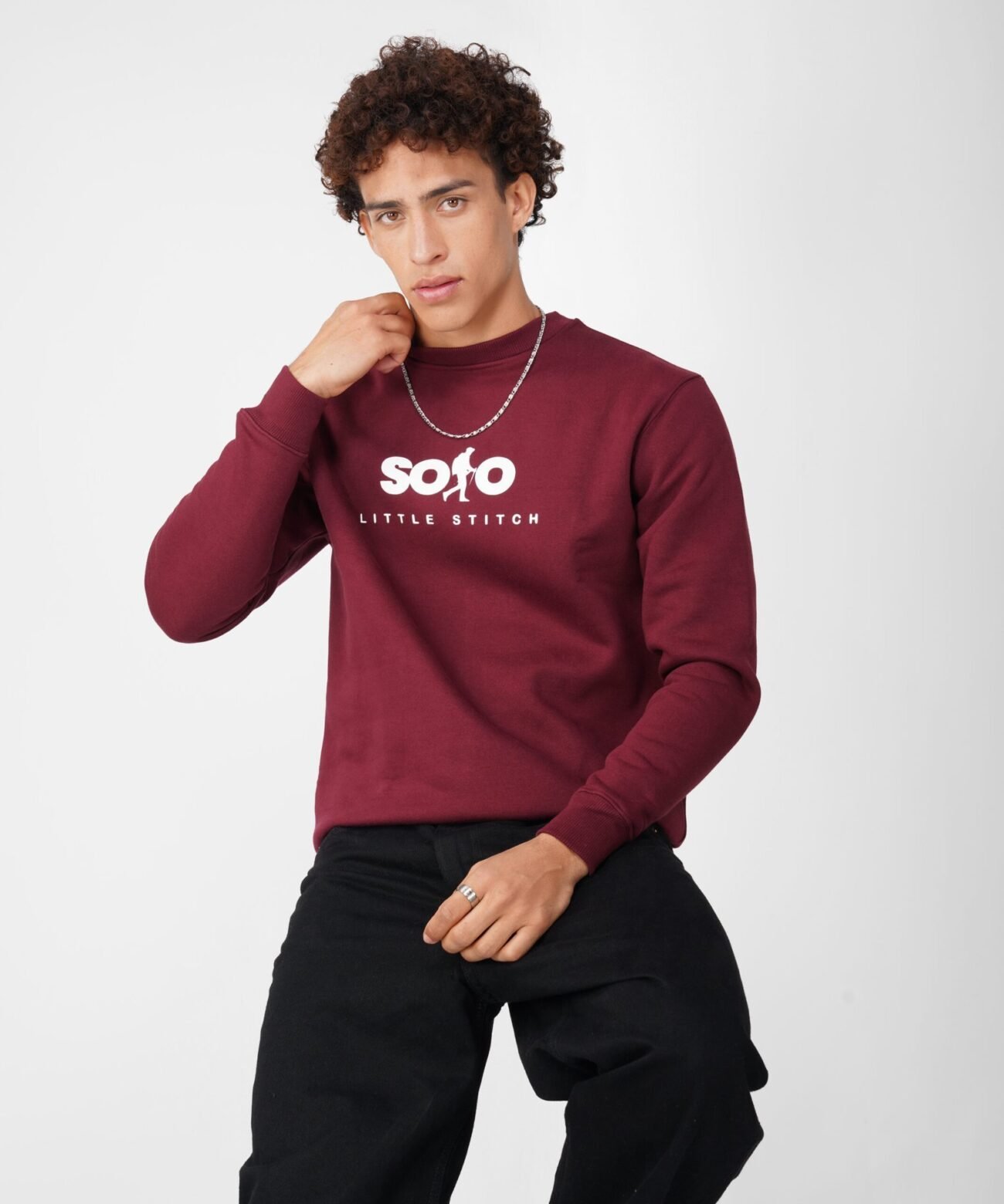 SOLO WINE: SWEATSHIRT PREMIUM LITTLE STITCH
