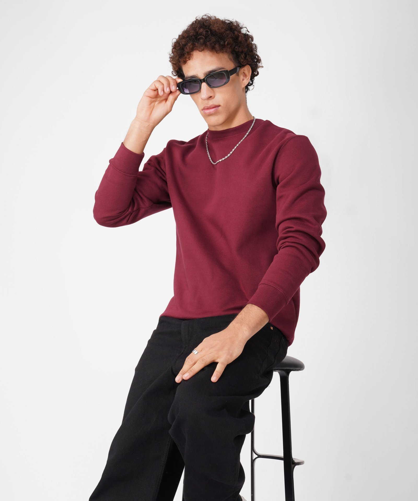 WINE SWEATSHIRT: PREMIUM FEEL LITTLE STITCH - Image 3