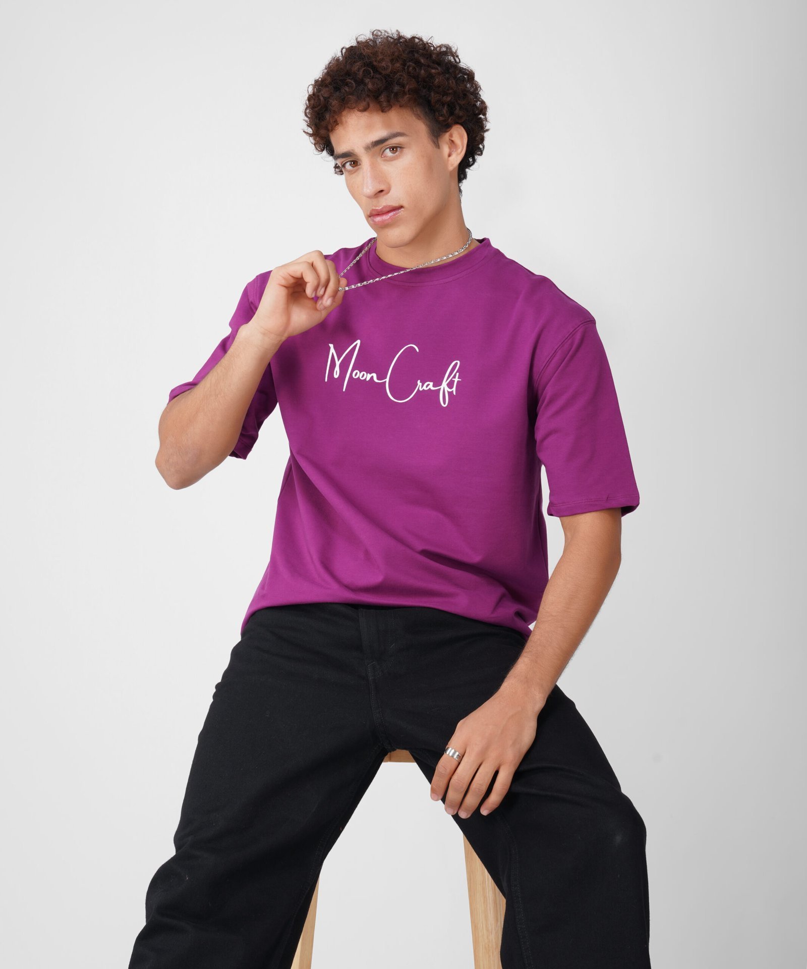 MOON CRAFT : MAGENTA LITTLE STITCH T-SHIRT - Image 10