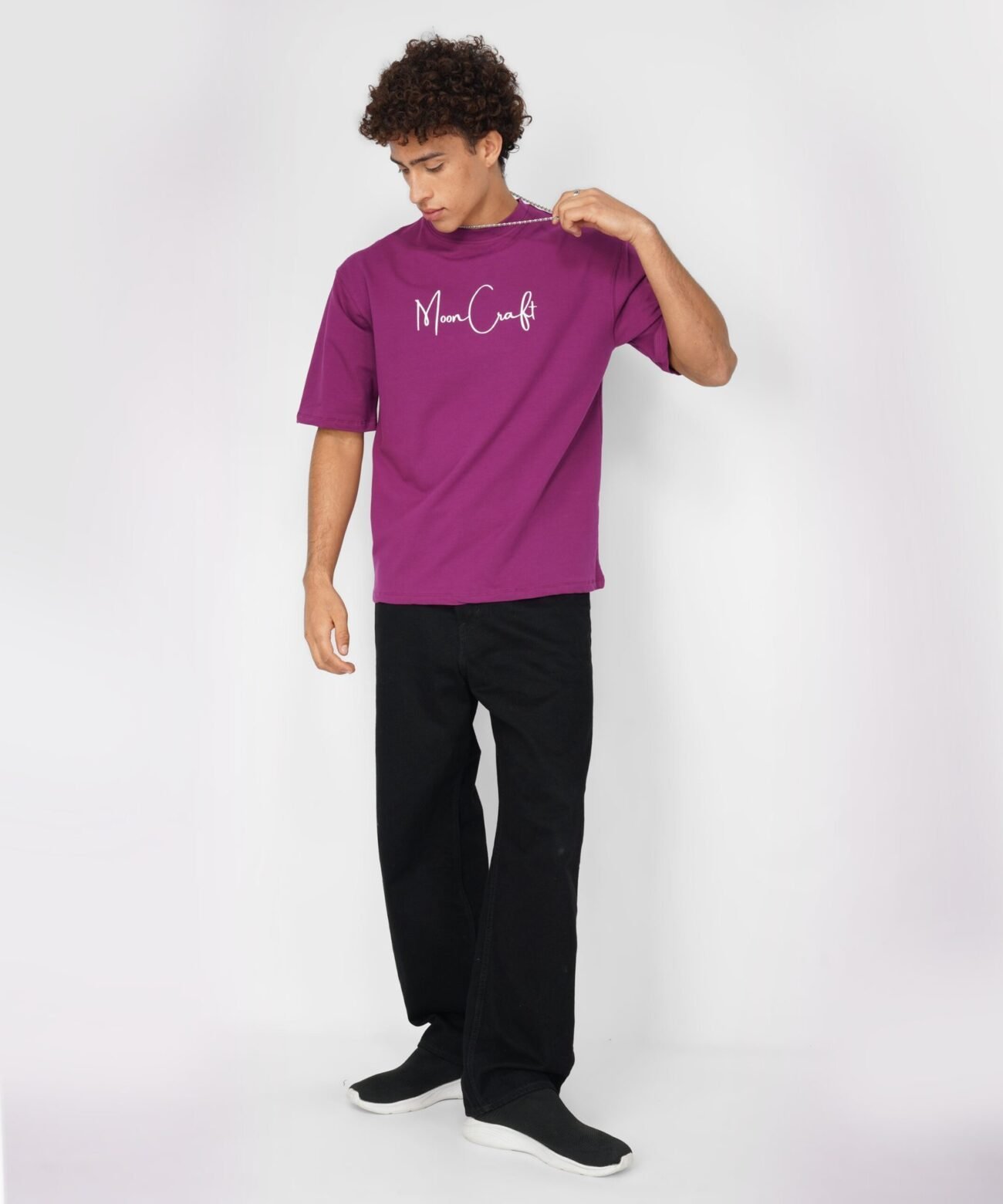 MOON CRAFT : MAGENTA LITTLE STITCH T-SHIRT
