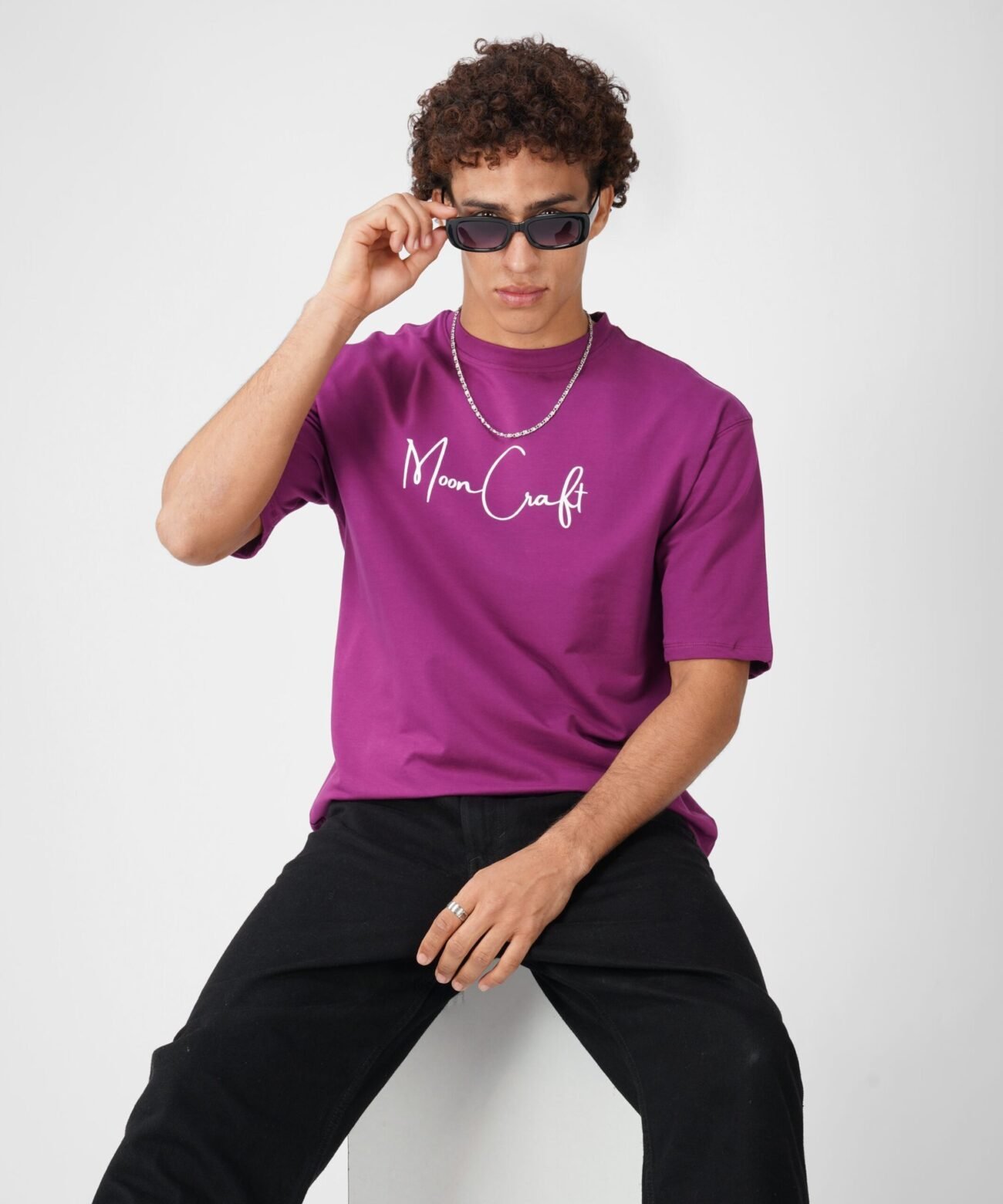 MOON CRAFT : MAGENTA LITTLE STITCH T-SHIRT - Image 2
