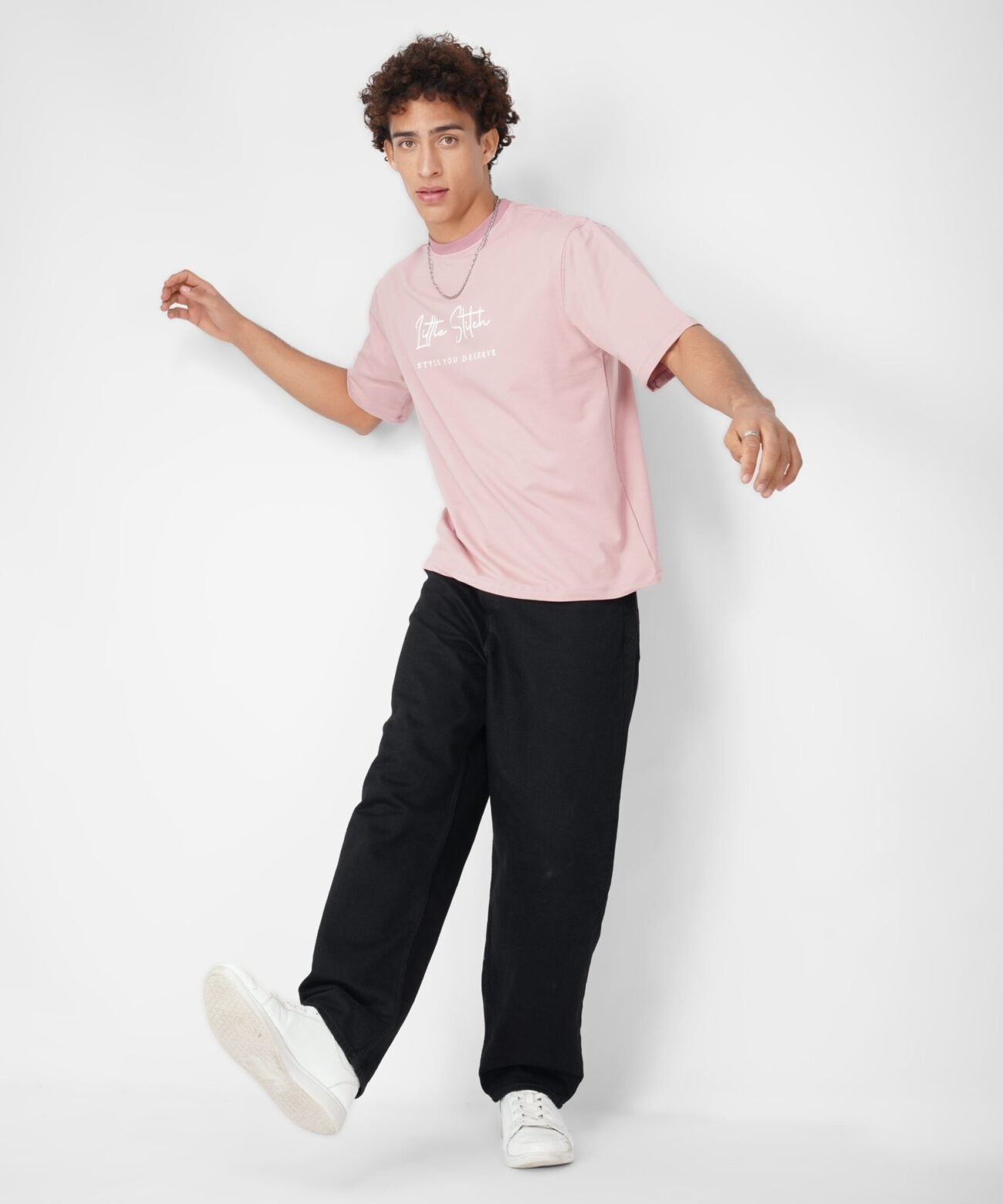 LITTLE STITCH: PINK OVERSIZED T SHIRT