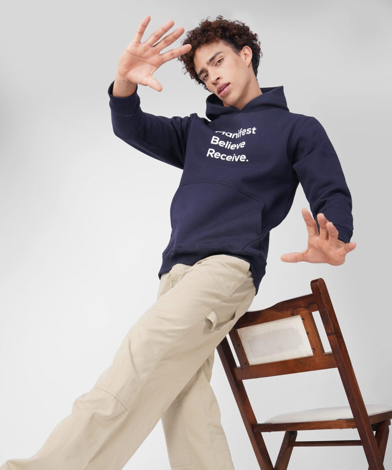 NAVY BLUE PREMIUM HOODIE - Image 4