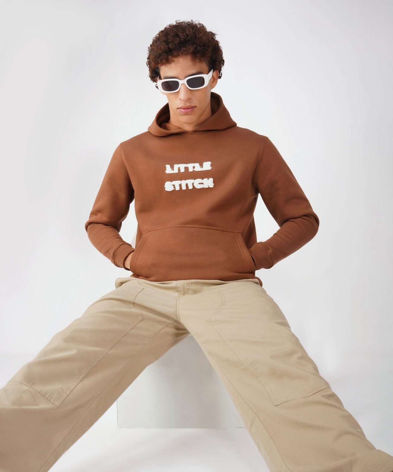 BROWN PUFF PRINTED HOODIE - Image 10