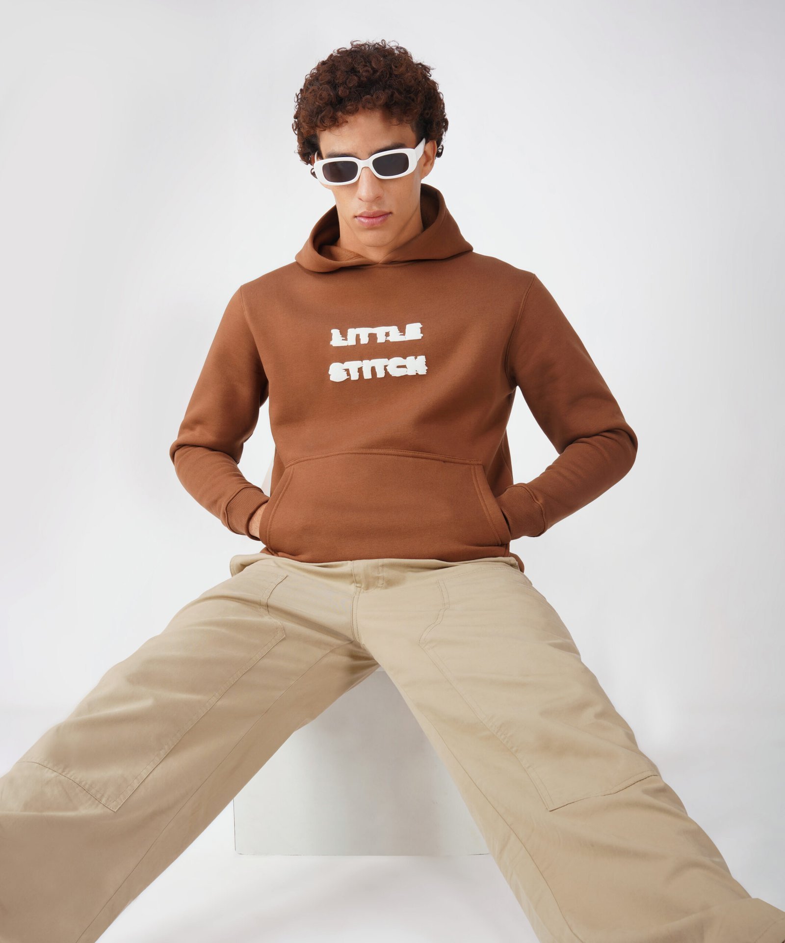 BROWN PUFF PRINTED HOODIE - Image 10