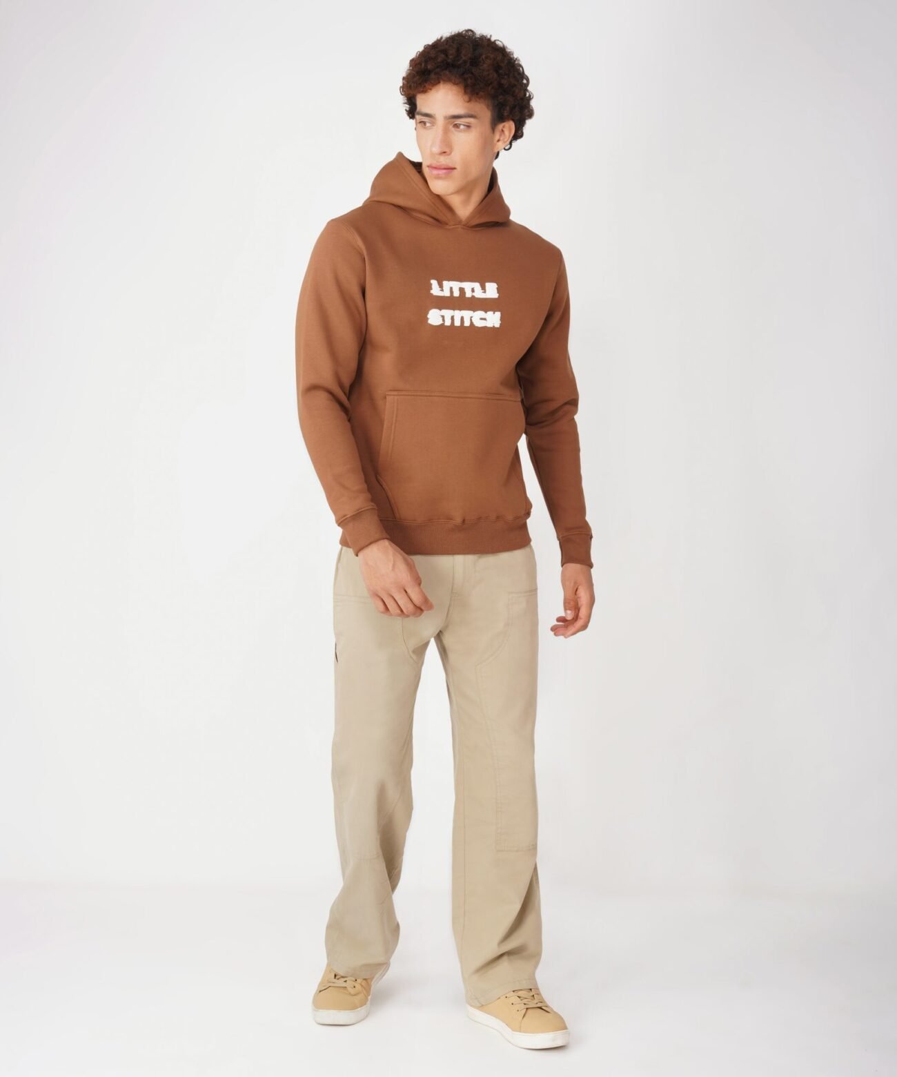 BROWN PUFF PRINTED HOODIE - Image 8