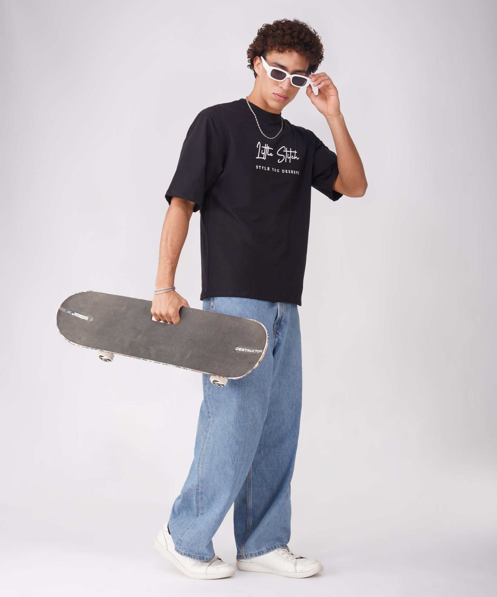BLACK PUFF PRINTED T-SHIRT : I'LL GET WHAT I DESERVE - Image 11