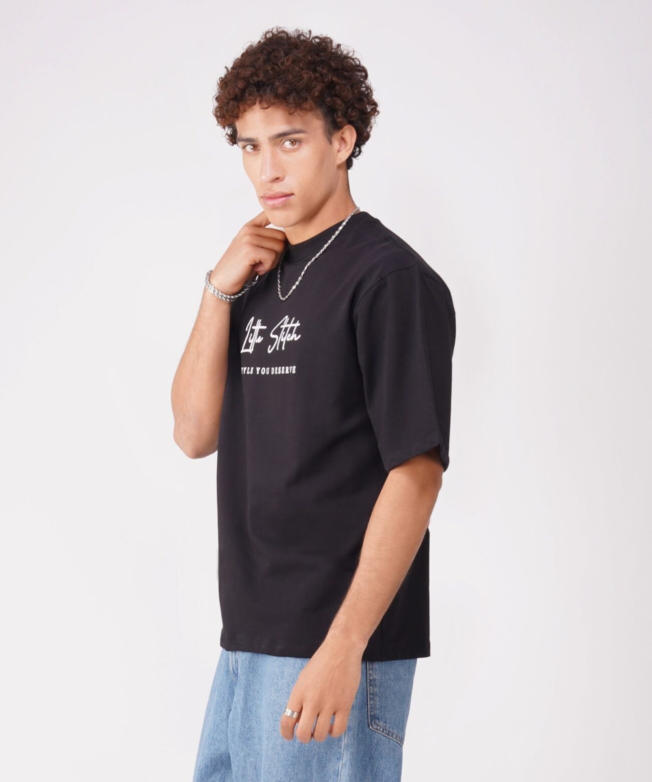 BLACK PUFF PRINTED T-SHIRT : I'LL GET WHAT I DESERVE - Image 8